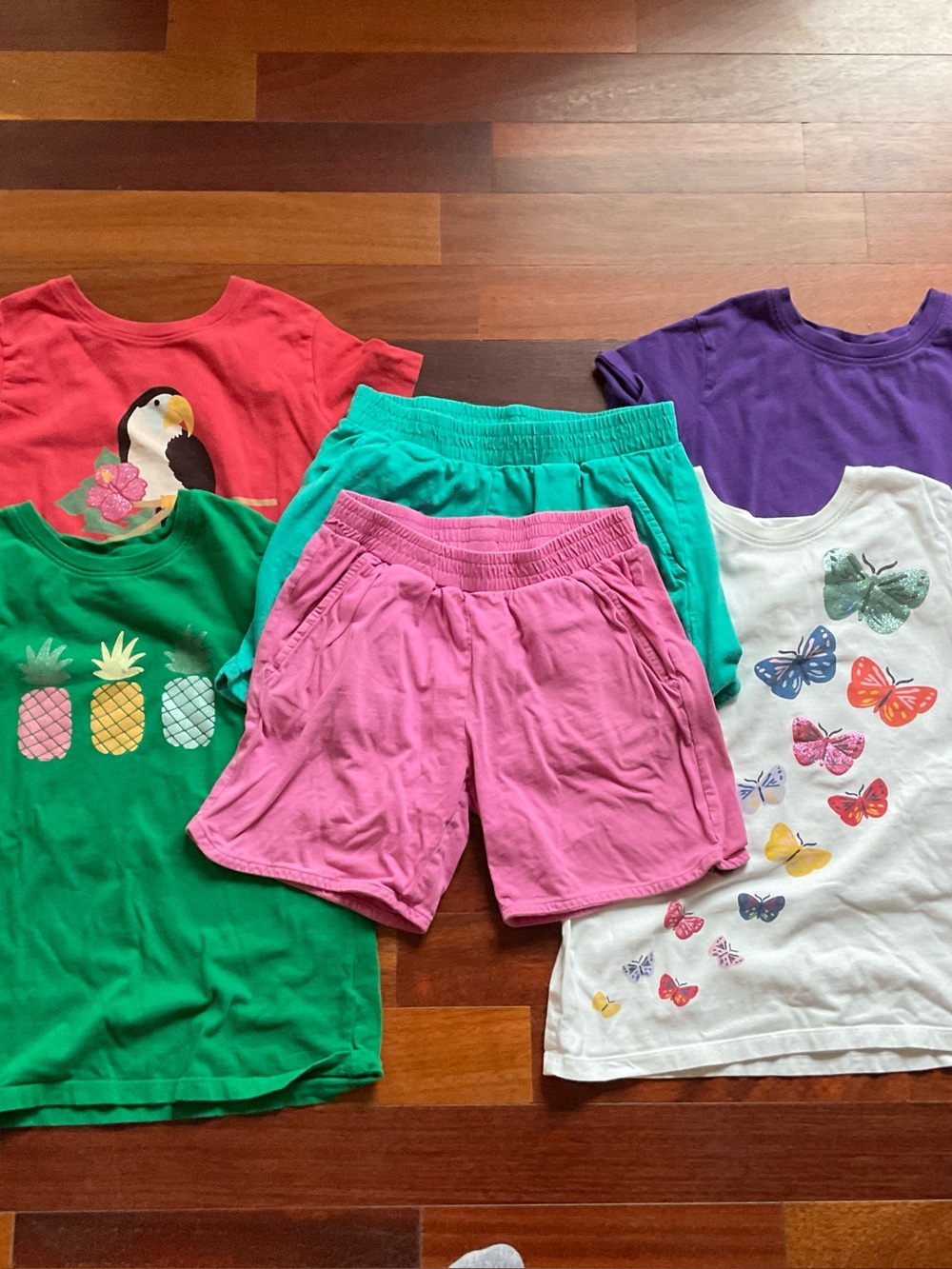 Hanna Andersson Girls 12 Lot- Set- 4 shorts 2 shorts